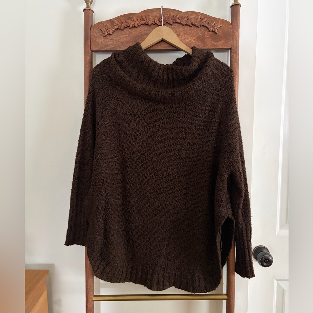 a.n.a Dark Brown Cowl Neck Sweater